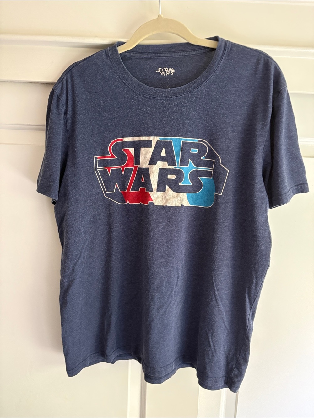 Star Wars Tee in Navy with Red, White & Blue Logo